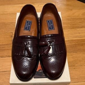 Bostonian Dark Brown Leather Tassel Loafers